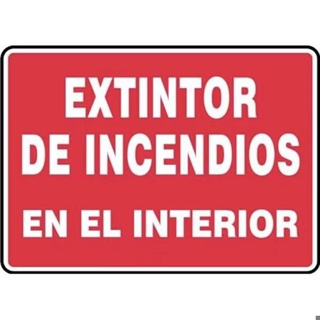 Accuform Safety Sign FIRE EXTINGUISHER INSIDE SHMFXG909XT